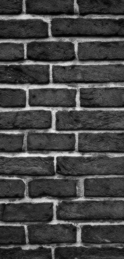 Dark brick wall wallpaper with an urban aesthetic for mobile phones.