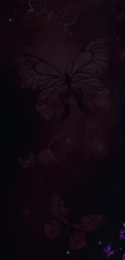 Dark fantasy butterfly wallpaper design.