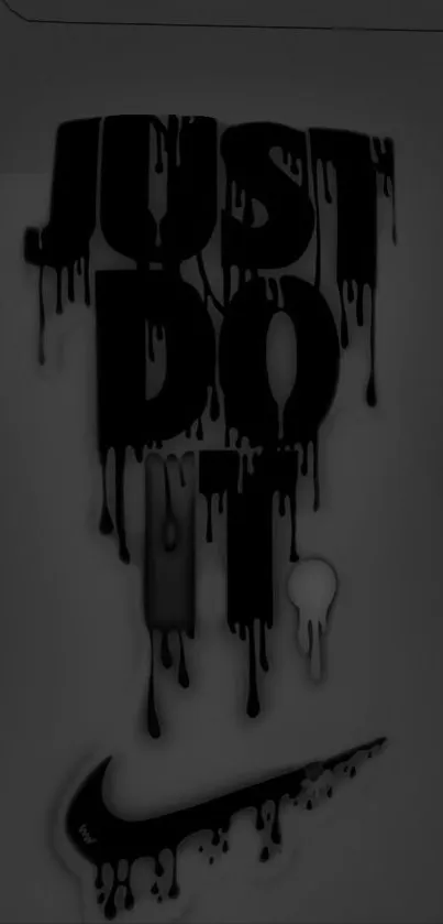 Dark dripping text on sleek background mobile wallpaper.