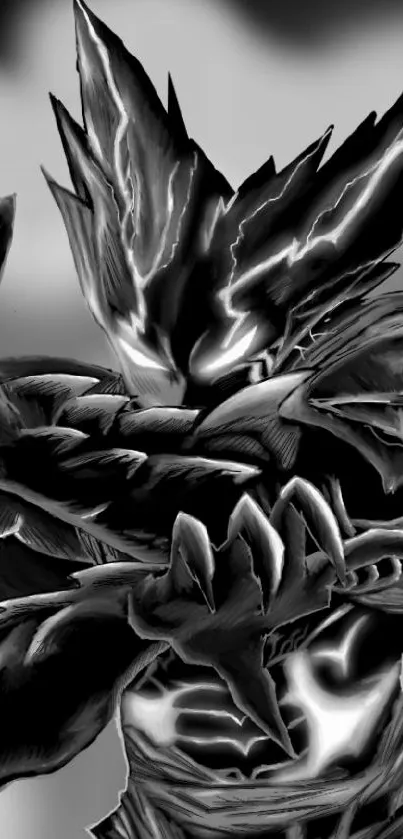 Black and white electric superhero wallpaper with dramatic style.