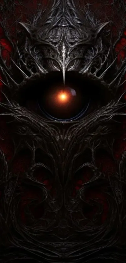 Intricate dark eye fantasy wallpaper with glowing center