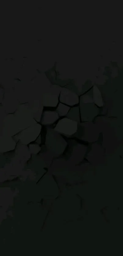 Dark geometric abstract wallpaper with cracked shapes and a modern look.