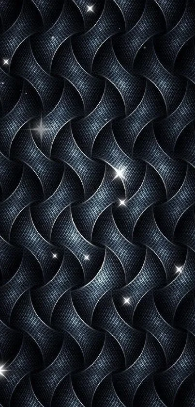 Dark geometric pattern mobile wallpaper with intricate design.