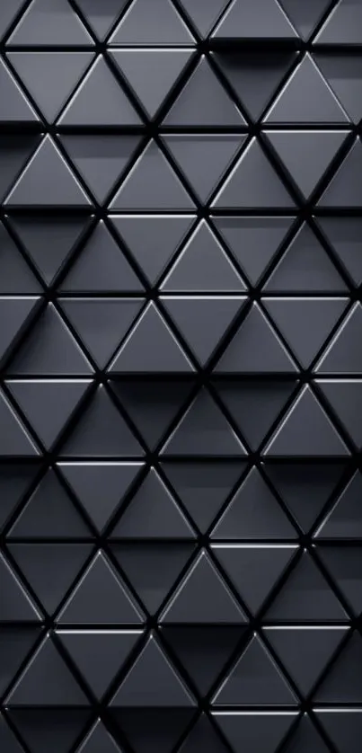 Dark geometric pyramid wallpaper design.