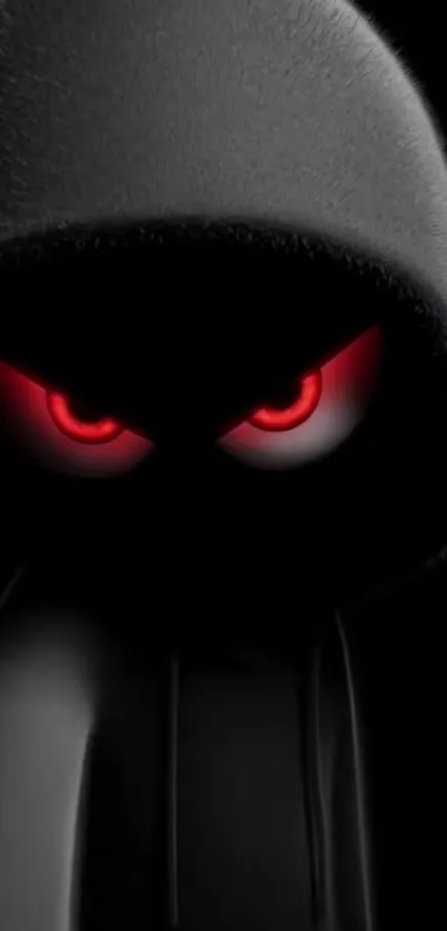 Dark hooded figure with glowing red eyes.