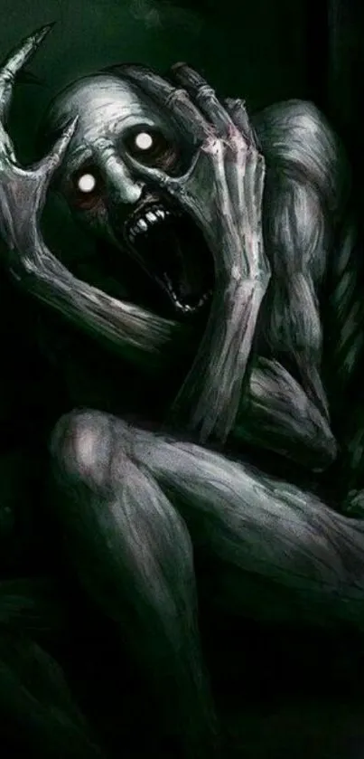 Dark horror creature artwork with eerie, menacing monster.