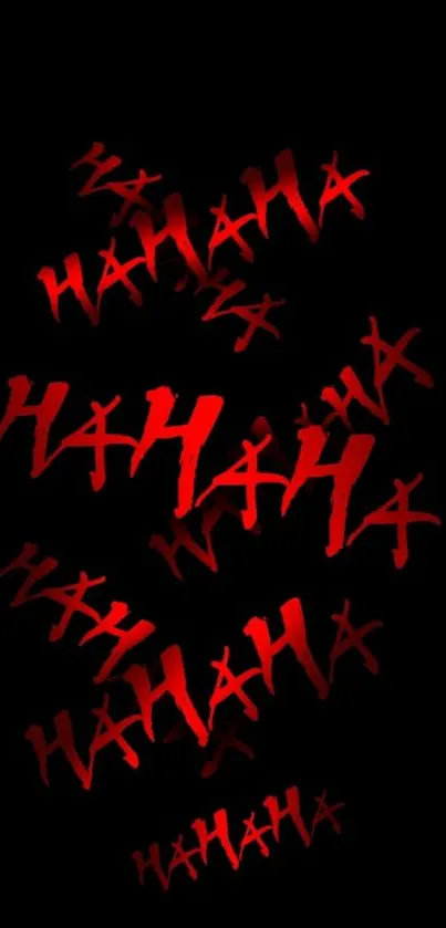 Red graffiti 'HAHAHA' text on a black background.