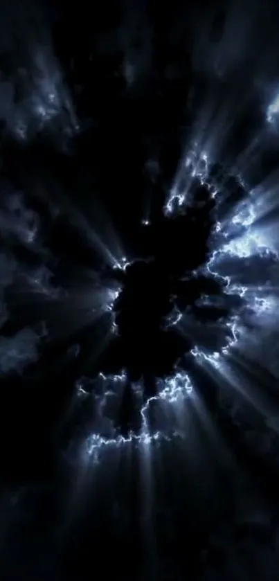 Dark lightning wallpaper with dramatic glowing effect.