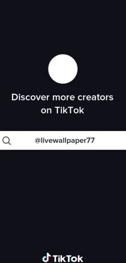 TikTok wallpaper promoting creator discovery.