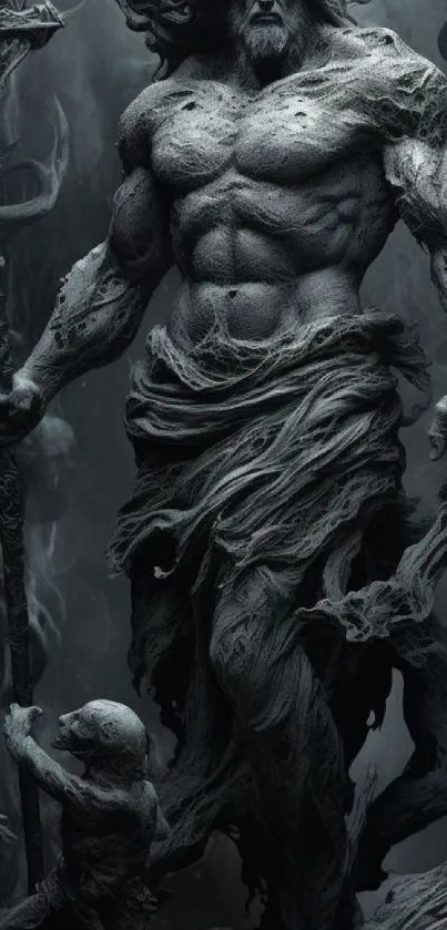 Dark mythical creature in epic fantasy art style.