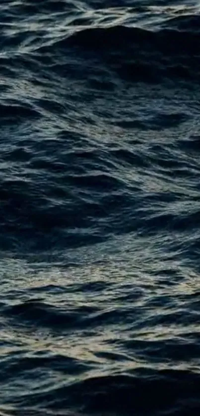 Dark ocean waves creating a textured water pattern.