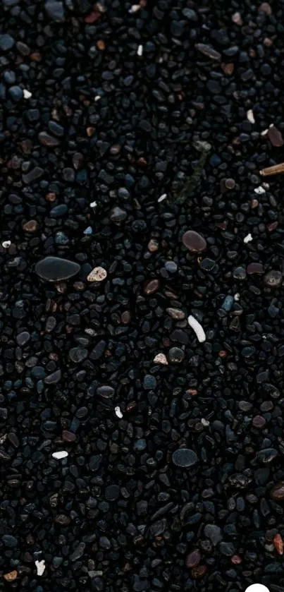 Dark pebble texture mobile wallpaper.