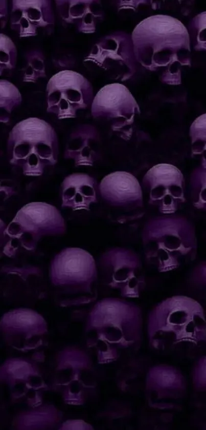 Dark purple skulls mobile wallpaper.