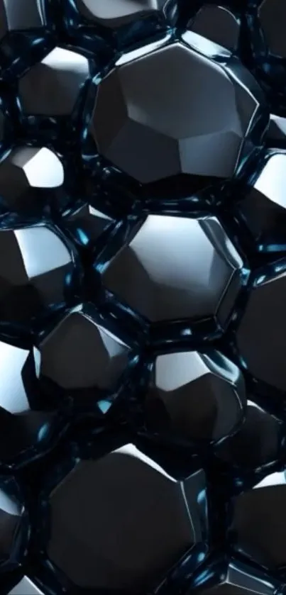 Dark reflective geometric design wallpaper for mobile phones.