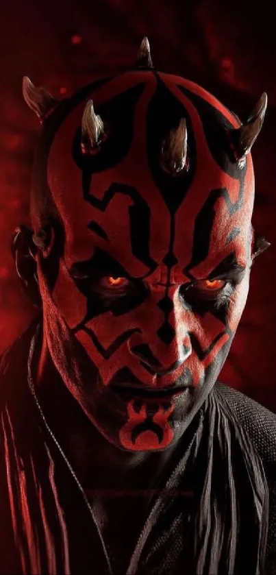 Dark Sith character with red and black face markings.