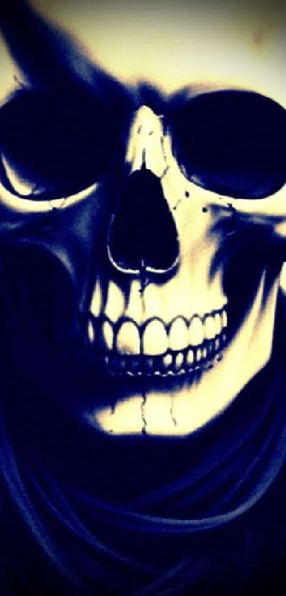 Dark skull art wallpaper with gothic flair and bold contrast.