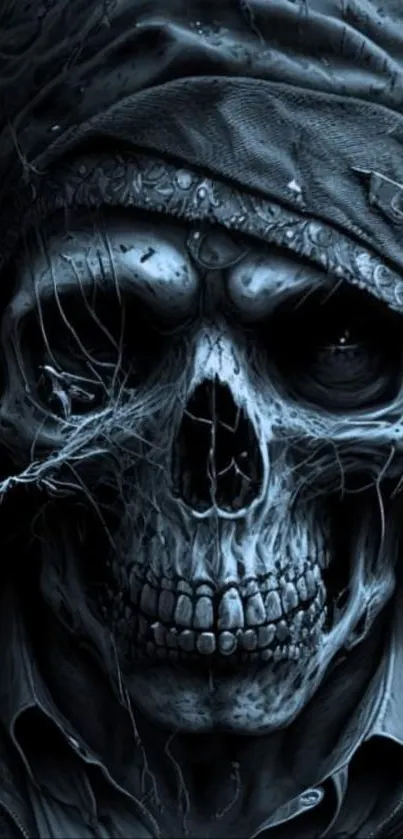 Dark artistic skull wallpaper with a gothic, edgy theme for mobile use.