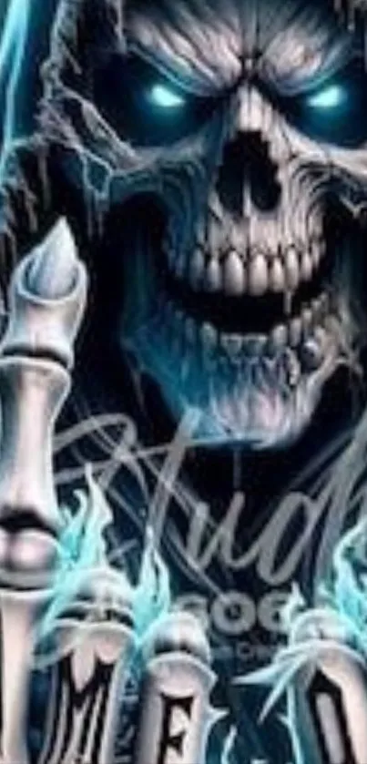 Dark themed wallpaper featuring a skull and chess scene.