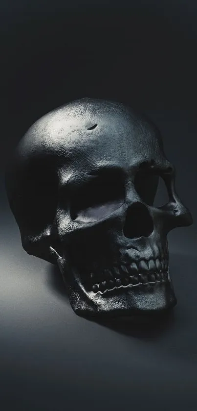 Dark and eerie skull wallpaper with artistic flair.