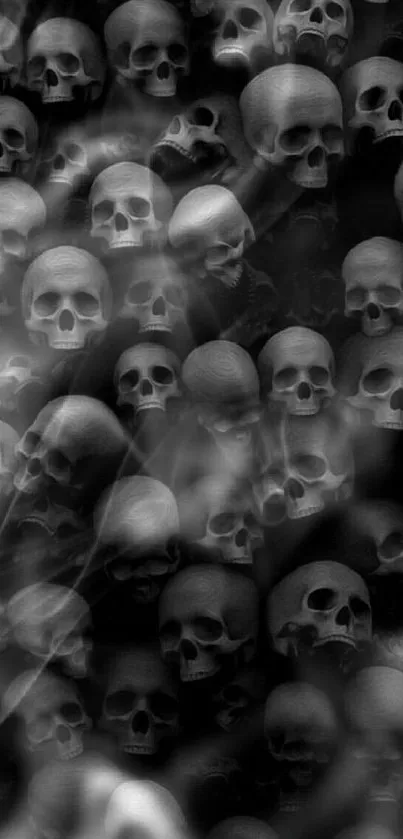 Dark skull pattern wallpaper for mobile phone.