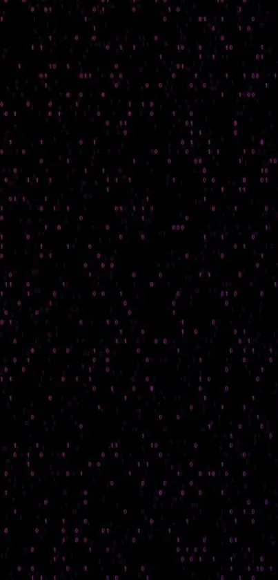 Dark mobile wallpaper with pink speckles on a black background.