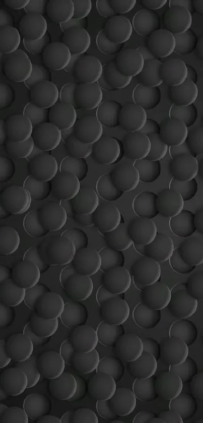 Dark spheres creating a modern and minimalist phone wallpaper.