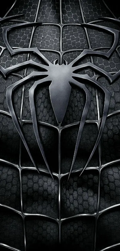 Dark spider emblem on a textured background wallpaper.