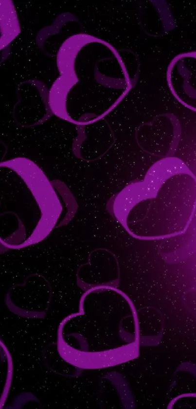 Starry sky mobile wallpaper with elegant cosmic design on a dark background.