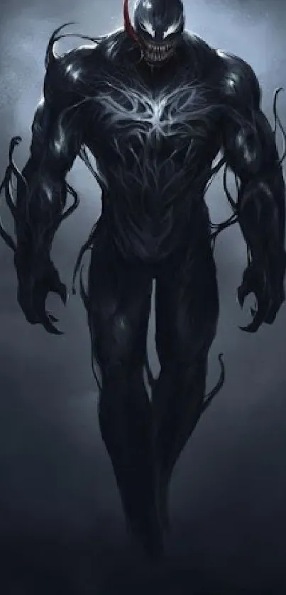 Powerful dark symbiote creature artwork with a mysterious aura.