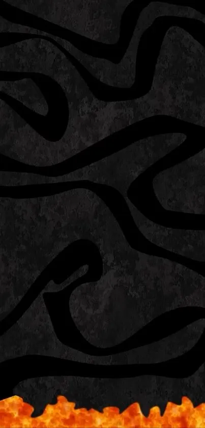 Dark textured wallpaper with vibrant lava.