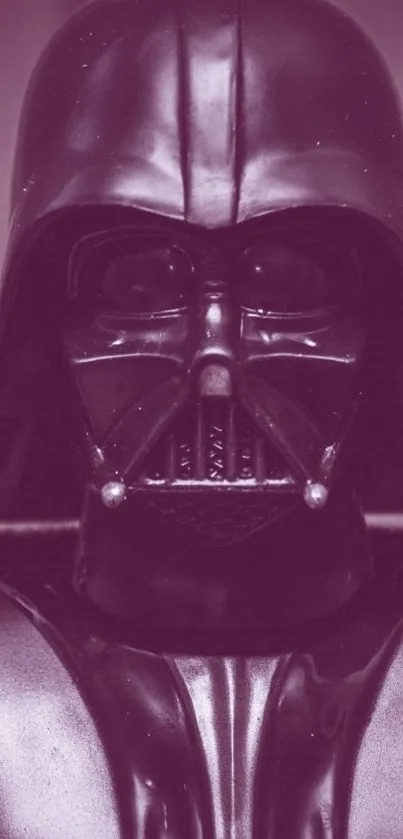 Vintage Darth Vader mobile wallpaper in purple tones.