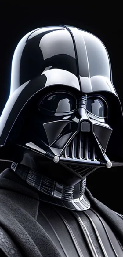 Darth Vader helmet on black background wallpaper.