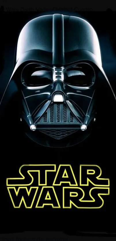 Darth Vader Star Wars wallpaper with logo.