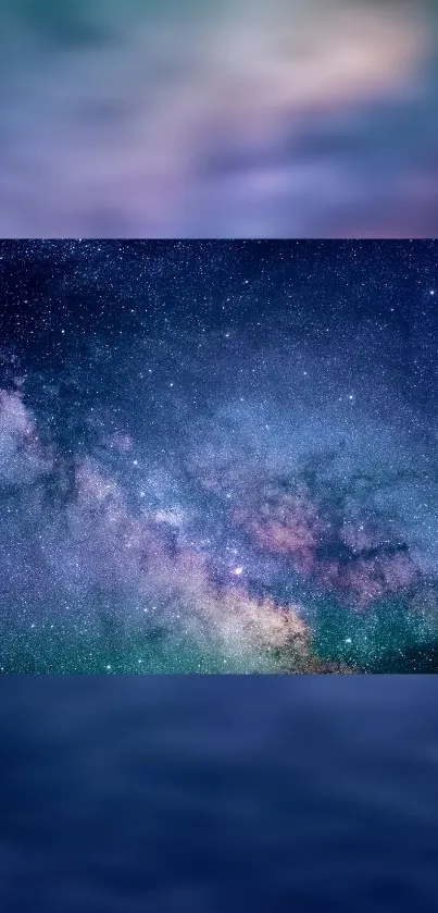 Colorful galaxy wallpaper with stars and cosmic dust