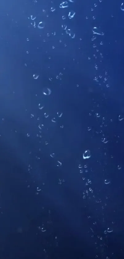 Deep blue wallpaper with bubbles