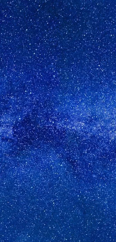 Deep blue galaxy with stars wallpaper.