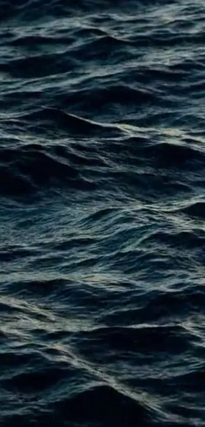 Mobile wallpaper of deep blue ocean waves, soothing and serene.