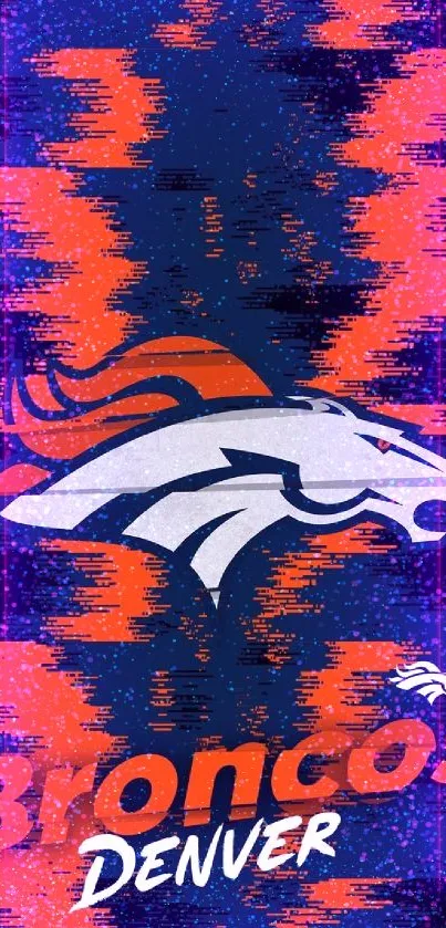 Denver Broncos mobile wallpaper with vibrant logo and colors.