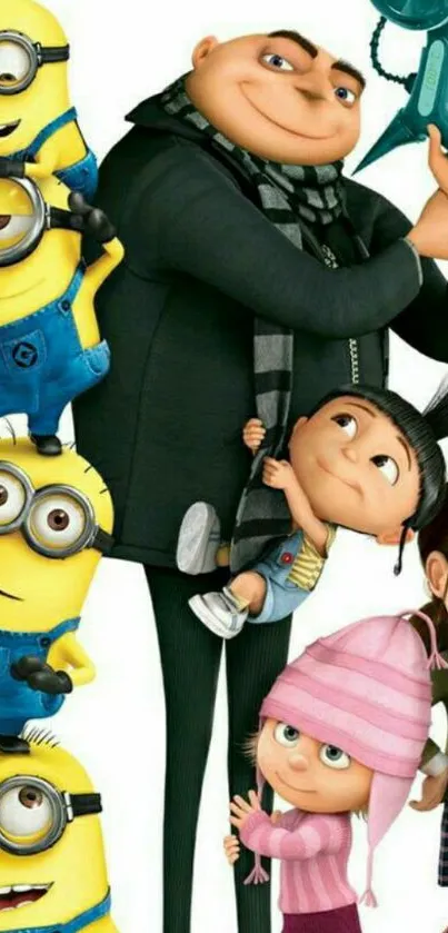 Despicable Me wallpaper featuring Minions and characters.