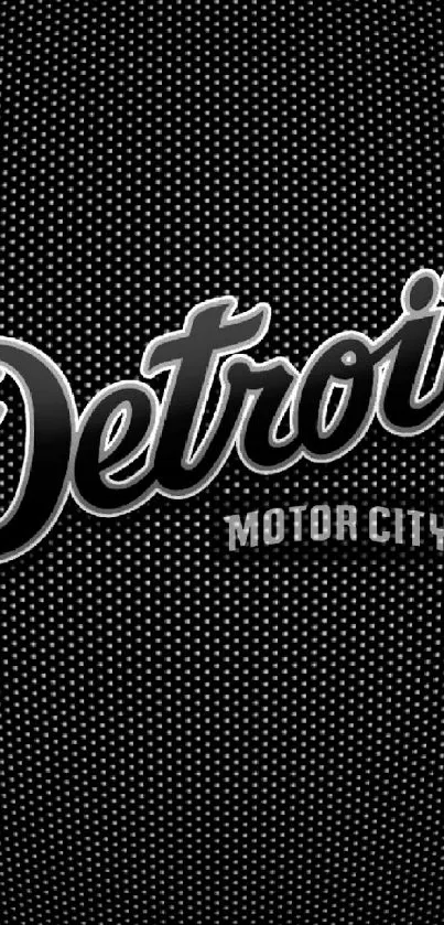 Detroit Motor City wallpaper with black background and sleek design.