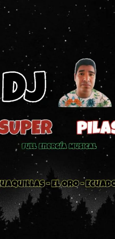 DJ Super Pilas wallpaper with night theme