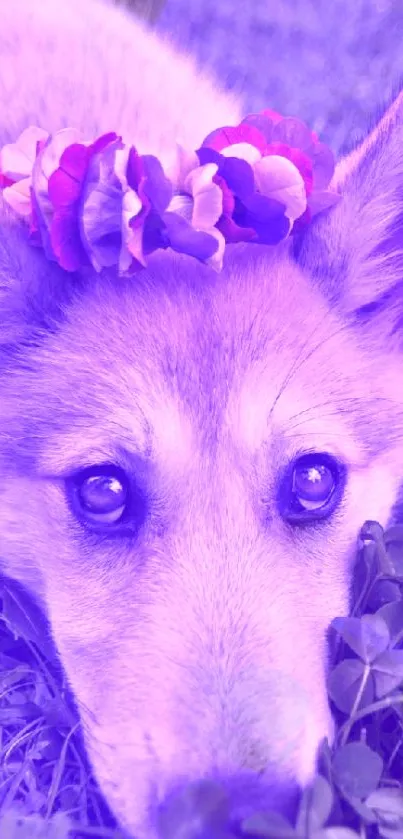 Dog Eye Purple Live Wallpaper