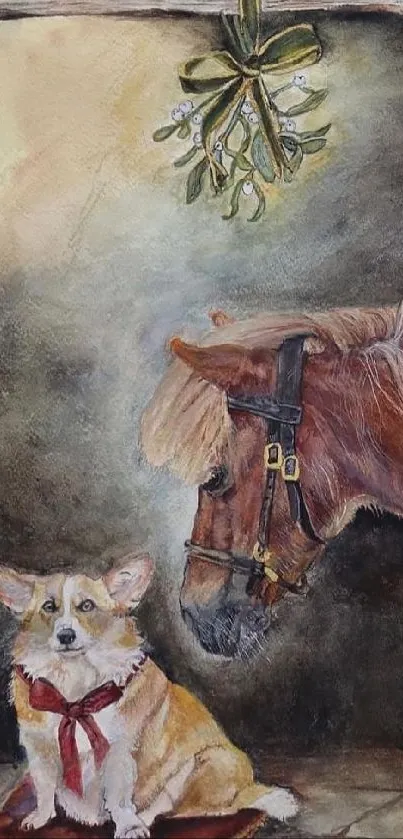 Dog Horse Paint Live Wallpaper