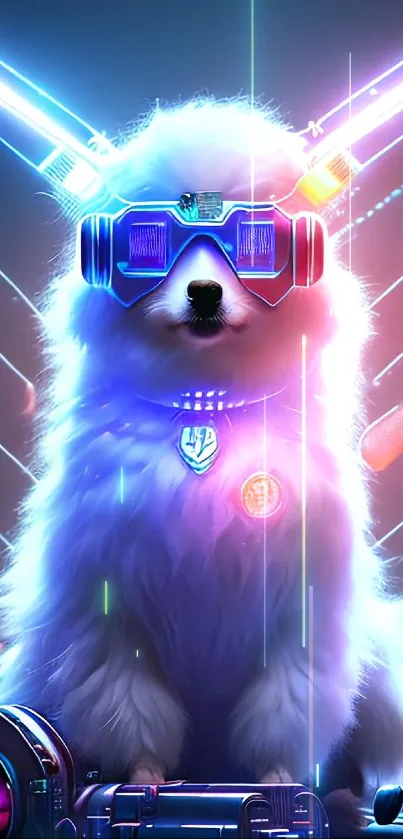 Dog Light Purple Live Wallpaper