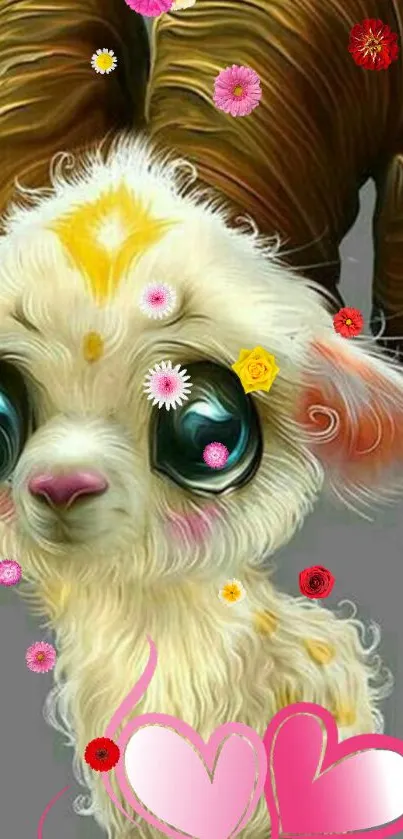 Dog Yellow Pink Live Wallpaper