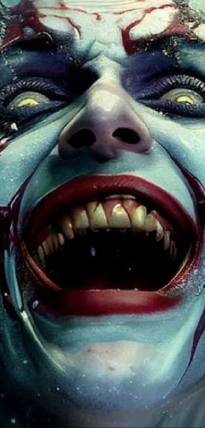 Dramatic Joker face art with vivid colors and intense emotions.