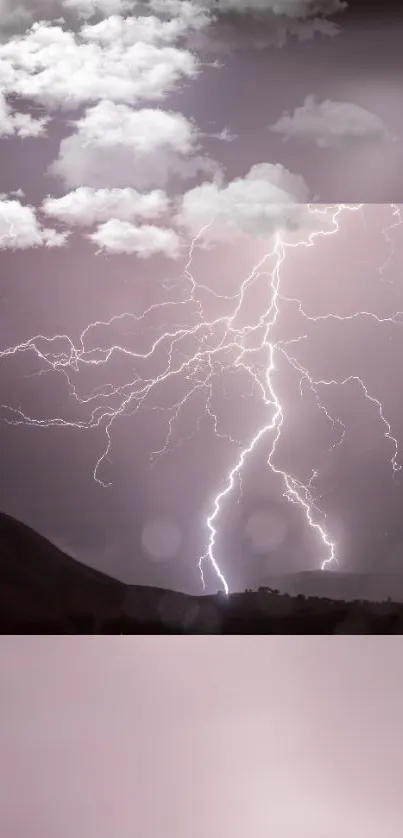 Mobile wallpaper of a dramatic lightning storm.