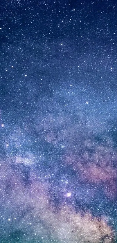 Dreamy galaxy mobile wallpaper with starry sky and cosmic colors.
