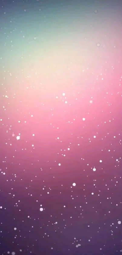 Dreamy pink and purple mobile wallpaper with sparkles.