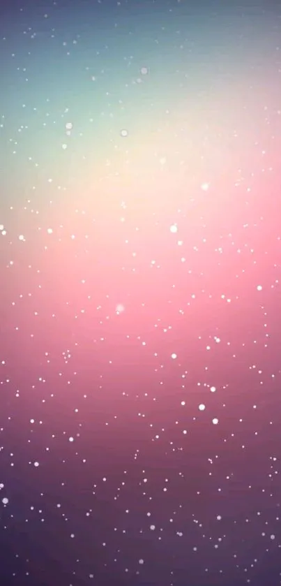 Dreamy starry gradient wallpaper with soft pink and blue hues for mobile phones.